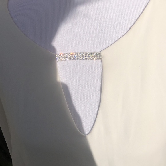 MSK Dress with Sheer Sleeves with Arm Slits. Size 14 Formal wear or Party Dress! - Picture 12 of 12